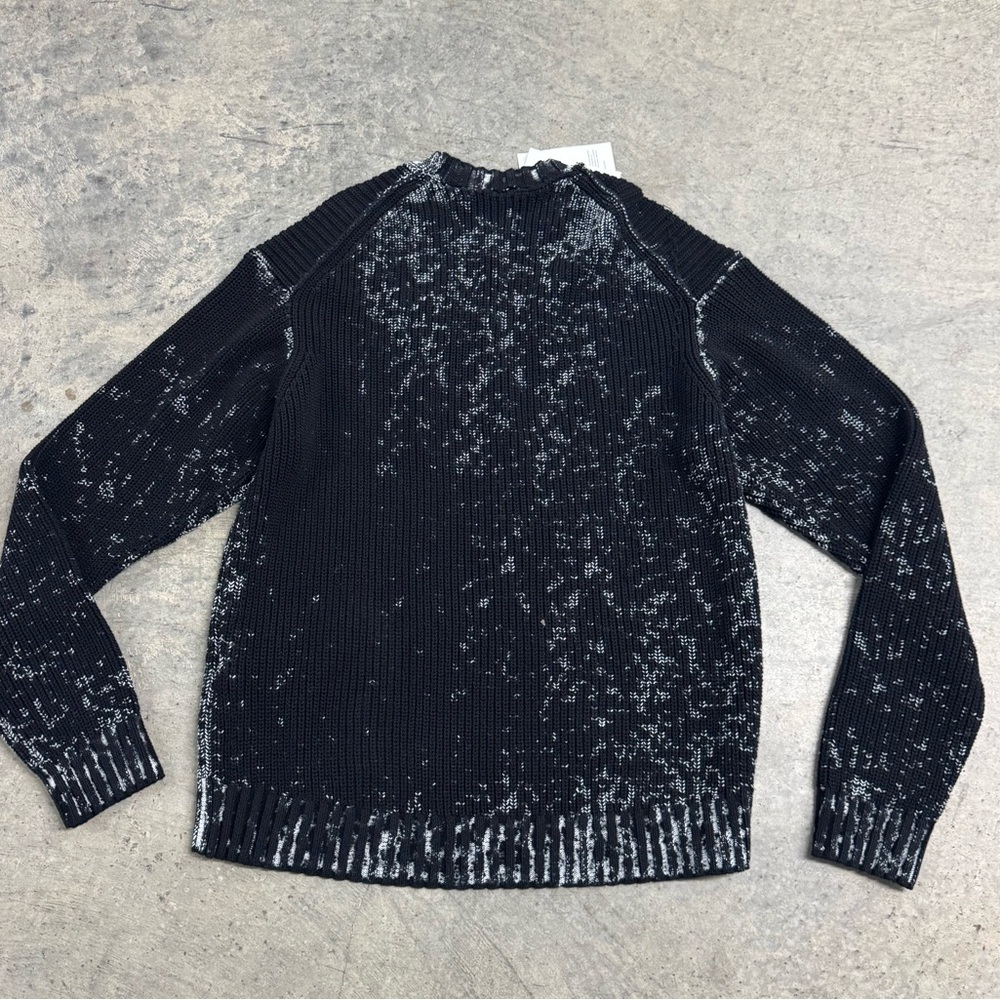 Acne Studios FLORAGATAN 13 Black Acid Wash Sweater Size L Designer Luxury Grunge - Picture 5 of 11